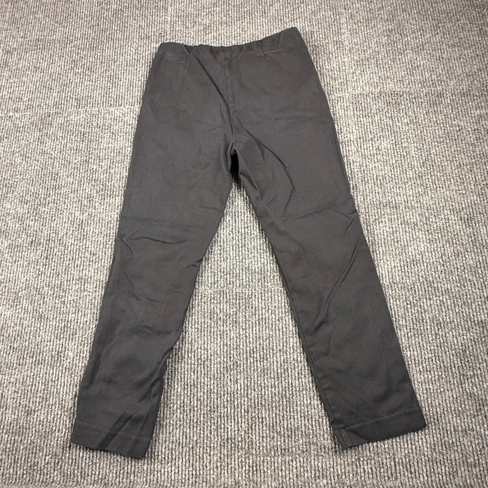 J. Jill Essential Size 8 Cotton Stretch Slim Leg Pants Dark Charcoal